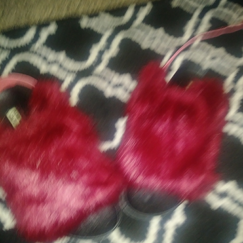 Fur sandle shoes